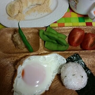 幼児の朝♡目玉焼きプレート